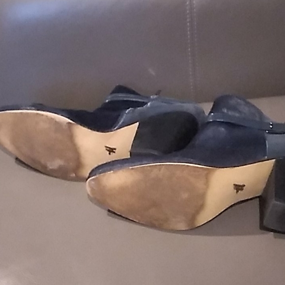 Navy Calf Hair and Suede Boots - Picture 6 of 9